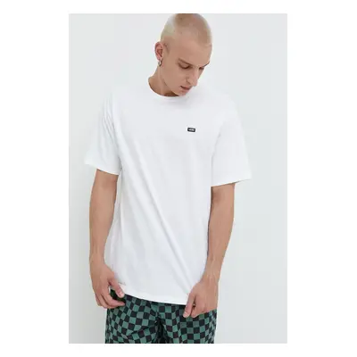 Bavlněné tričko Vans bílá barva, VN0A49R7WHT1-WHITE