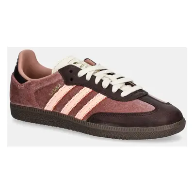 Sneakers boty adidas Originals Samba OG růžová barva, JI2682