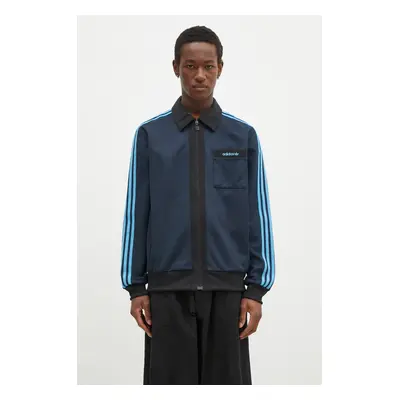 Mikina adidas Originals Track Top pánská, tmavomodrá barva, s aplikací, JC8361