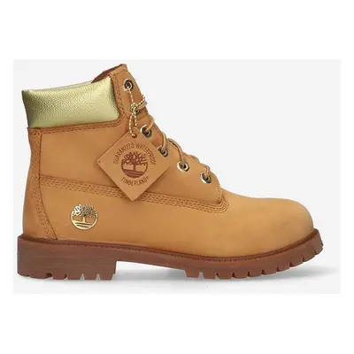 Semišové workery Timberland Premium dámské, hnědá barva, na plochém podpatku, lehce zateplené, A