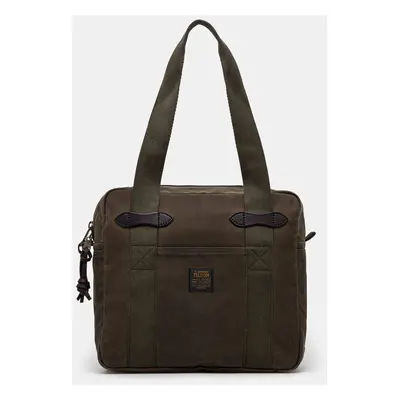 Taška Filson Tin Cloth Tote Bag With Zipper zelená barva, FMBAG0053