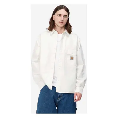 Košile Carhartt WIP Reno Shirt Jac bílá barva, relaxed, s klasickým límcem