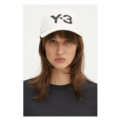 Kšiltovka Y-3 Stripes Double Brim Cap béžová barva, s aplikací, JP1144