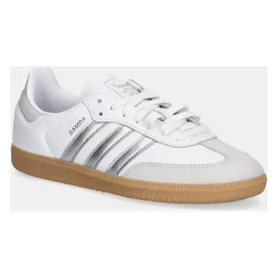 Kožené sneakers boty adidas Originals Samba OG bílá barva, JI2725