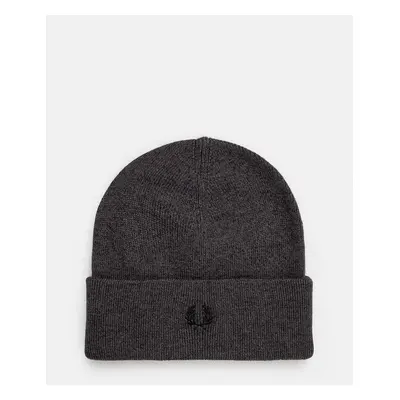 Vlněná čepice Fred Perry Classic Beanie šedá barva, C8161.R85