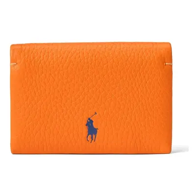 Kožená peněženka Polo Ralph Lauren oranžová barva, 427949873