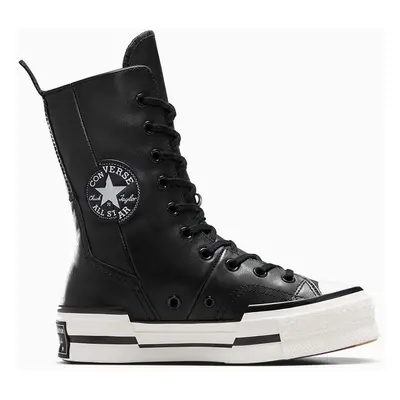 Kožené kecky Converse Chuck 70 Plus Xhi černá barva, A08340C