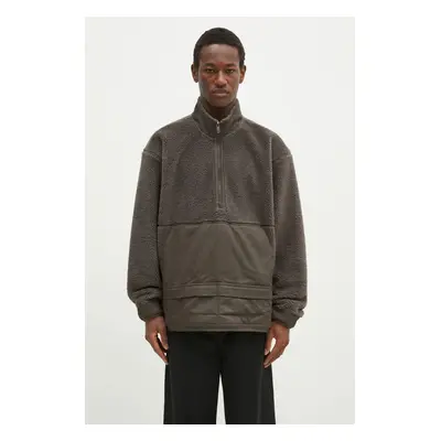 Fleecová mikina adidas Originals Premium Essentials Full Zip zelená barva, JD3344