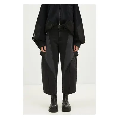 Džíny JW Anderson Cropped Sculptural Jeans dámské, high waist, DT0099.PG1657.938