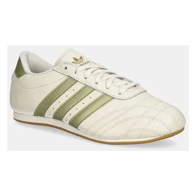 Kožené sneakers boty adidas Originals Taekwondo Lace béžová barva, JQ0570