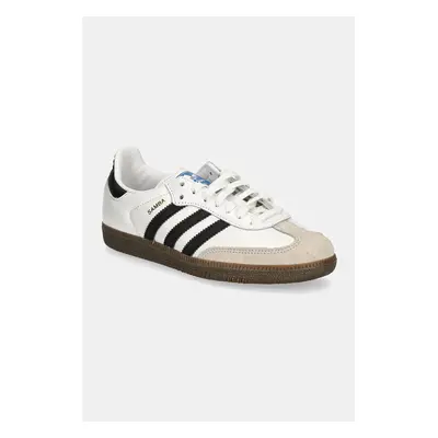 Kožené sneakers boty adidas Originals Samba OG bílá barva, IE3675