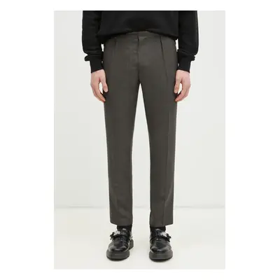 Vlněné kalhoty Paul Smith zelená barva, ve střihu chinos, M1R-056Z-P02569