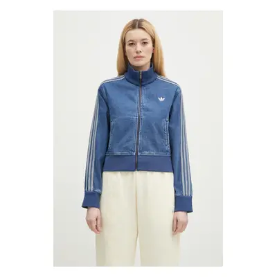 Bunda adidas Originals DENIM TT dámská, modrá barva, přechodná, JD2570