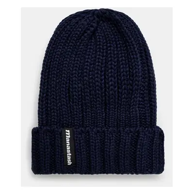 Čepice Manastash 90'S Logo Beanie Ii tmavomodrá barva, z husté pleteniny, 7923974005