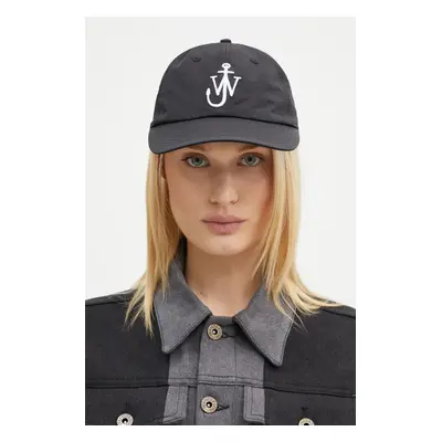 Kšiltovka JW Anderson Baseball Cap černá barva, s aplikací, AC0198.FA0214.999