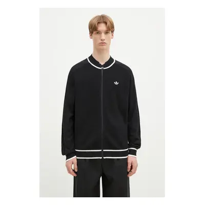 Vlněný svetr adidas Originals Premium Cardigan černá barva, JD3403