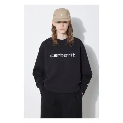 Mikina Carhartt WIP Carhartt Sweat dámská, černá barva, s aplikací, I033647.0D2XX