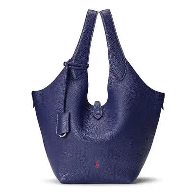 Kožená kabelka Polo Ralph Lauren Tote tmavomodrá barva, 428938031