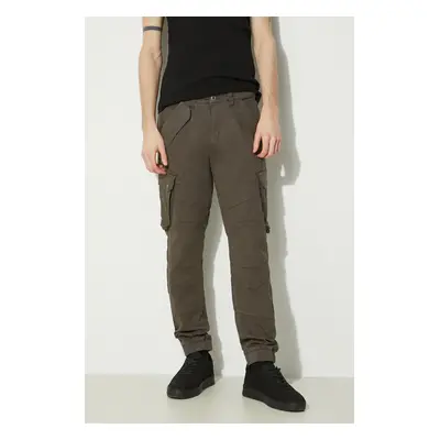 Kalhoty Alpha Industries Combat Pant LW pánské, zelená barva, ve střihu cargo, 126215