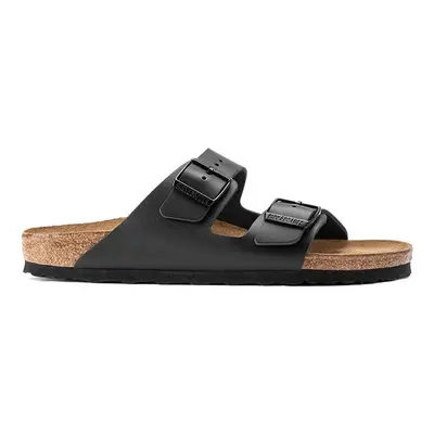 Kožené pantofle Birkenstock Arizona pánské, černá barva, 51191