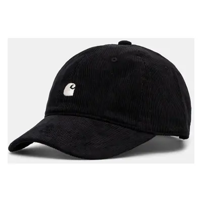 Bavlněná baseballová čepice Carhartt WIP Harlem Cap černá barva, I028955.K02XX