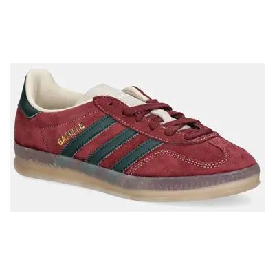 Semišové sneakers boty adidas Originals Gazelle Indoor vínová barva, JH5403