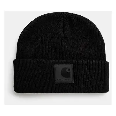 Bavlněná čepice Carhartt WIP Dawson Beanie černá barva, I033843.89XX