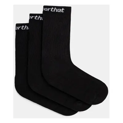 Ponožky thisisneverthat SP-Logo Socks 3Pack 3-pack pánské, černá barva, TNCO0TUNSO01