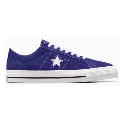 Semišové sneakers boty Converse One Star PRO tmavomodrá barva, A09230C