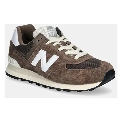 Sneakers boty New Balance 574 hnědá barva, U574RBI