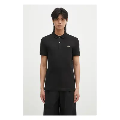 Bavlněné polo tričko Lacoste černá barva, PH4012-001