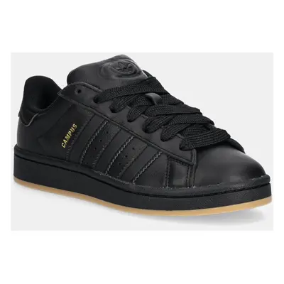 Kožené sneakers boty adidas Originals Campus 00s černá barva, JP9995