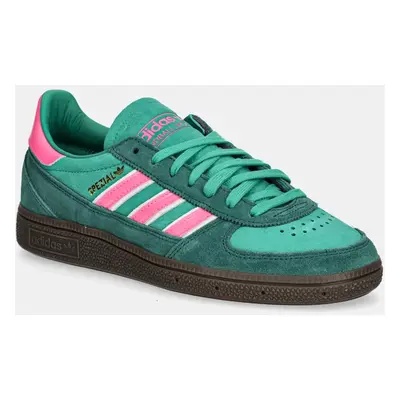 Semišové sneakers boty adidas Originals Handball Spezial Wm zelená barva, JH5454