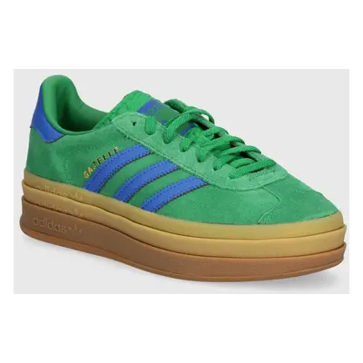 Sneakers boty adidas Originals Gazelle Bold W zelená barva, IE1370