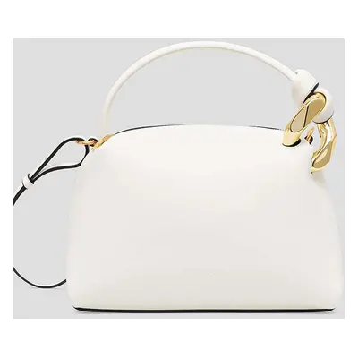 Kožená kabelka JW Anderson Small Corner Bag bílá barva, HB0603.LA0307.002