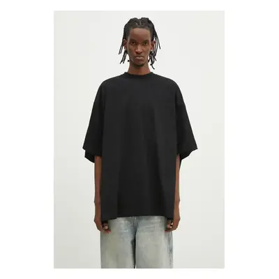 Bavlněné tričko VETEMENTS Merged Double Oversized černá barva, UA66TR635B