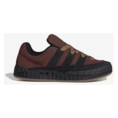 Semišové sneakers boty adidas Originals Adimatic hnědá barva, HQ6903-brown