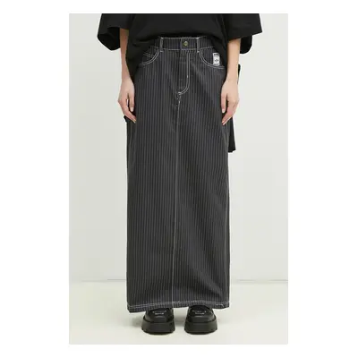 Bavlněná sukně adidas Originals Aop Maxi Skirt šedá barva, maxi, JJ3142