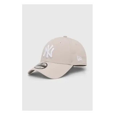 Kšiltovka New Era béžová barva, s aplikací, NEW YORK YANKEES