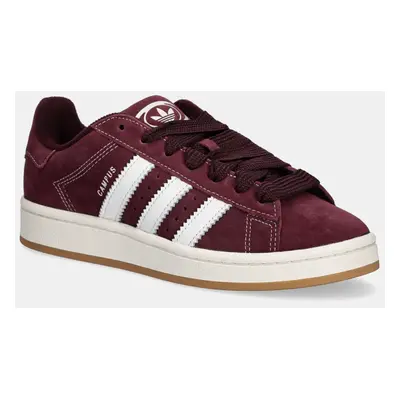 Semišové sneakers boty adidas Originals Campus 00s vínová barva, JS2761