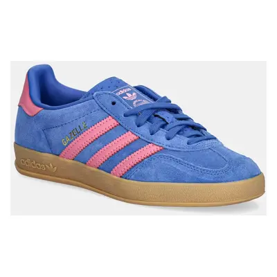 Semišové sneakers boty adidas Originals Gazelle Indoor modrá barva, JS4144