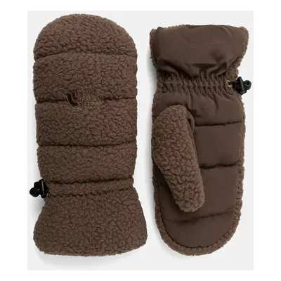 Rukavice The North Face Cragmont Fleece Mitt dámské, hnědá barva, NF0A7WKT1OI1