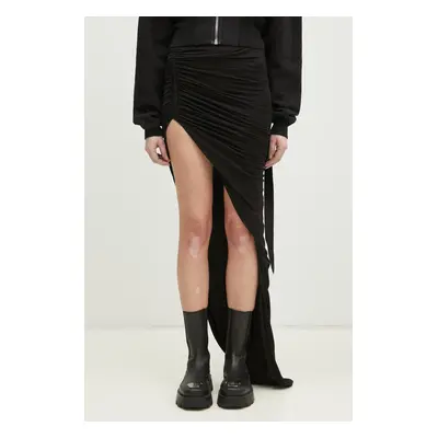 Bavlněná sukně Rick Owens Soft Edfu Skirt Long černá barva, maxi, DS01E3334.BHDB