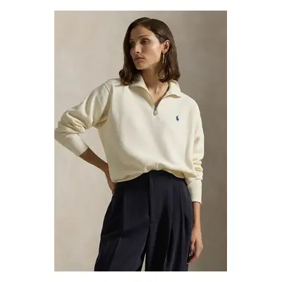 Mikina Polo Ralph Lauren dámská, béžová barva, hladká, 211851659