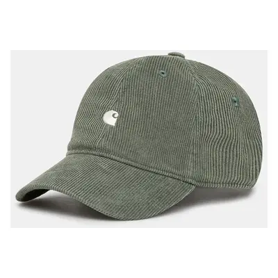 Bavlněná čepice Carhartt WIP I028955 Harlem Cap zelená barva, hladká