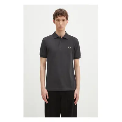 Polo tričko Fred Perry šedá barva, s aplikací, M6000.V56