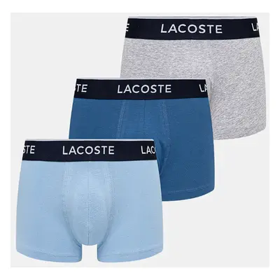 Boxerky Lacoste 3-pack pánské, modrá barva, 5H1300