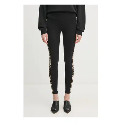 Legíny adidas Originals Leopard Legging dámské, černá barva, s aplikací, IW8471