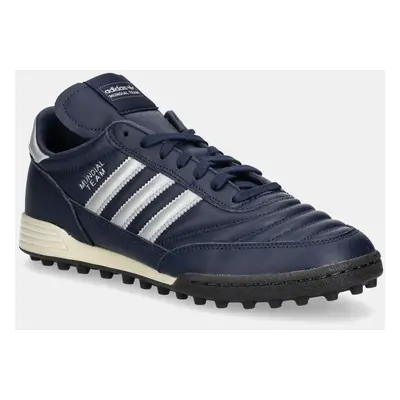 Kožené sneakers boty adidas Originals Mundial Team Rs tmavomodrá barva, JS0767