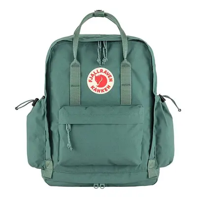 Batoh Fjallraven Kanken Outlong tyrkysová barva, velký, s aplikací, F23200251